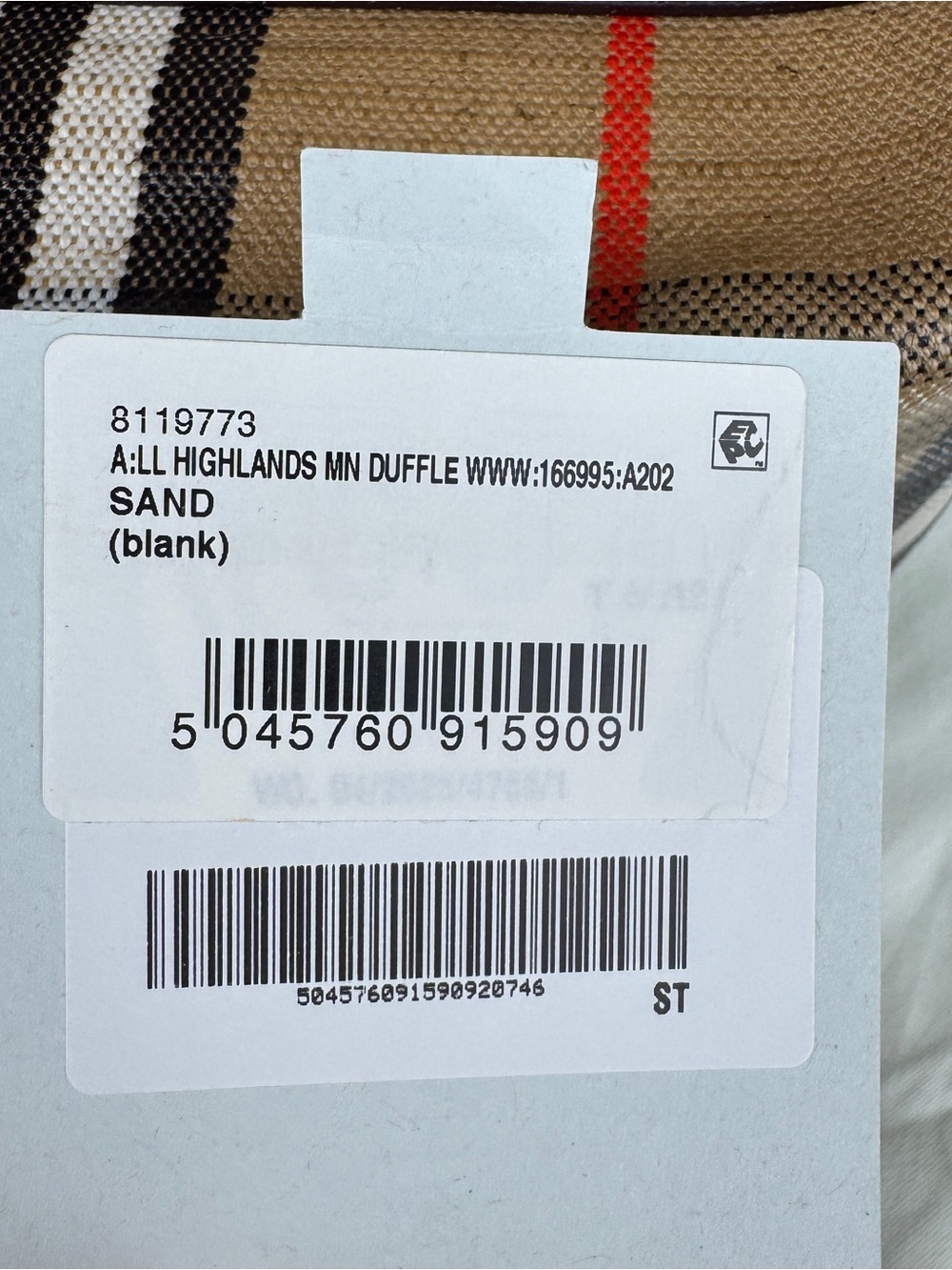 Burberry Mini Highlands Duffle Bag in Sand Beige and Brown Leather Trim - Picture 8 of 8